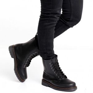 DR MARTENS Drench Black Matte Combat Rubber Boots Rain/Winter